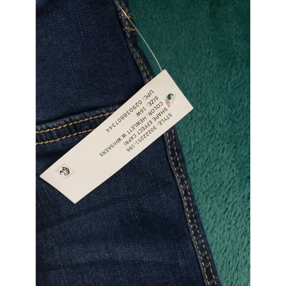 Gloria Vanderbilt Jeans Size 16 W Womens Blue Pants Stretch Pull on Capri NWT - Picture 3 of 16